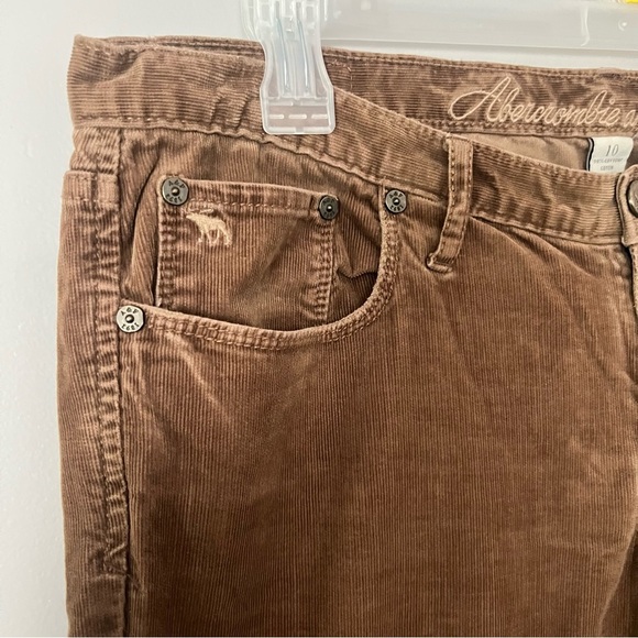 Vintage Abercrombie & Fitch Brown Corduroy Pants Low Rise Size 10 Straight Leg - Picture 3 of 13